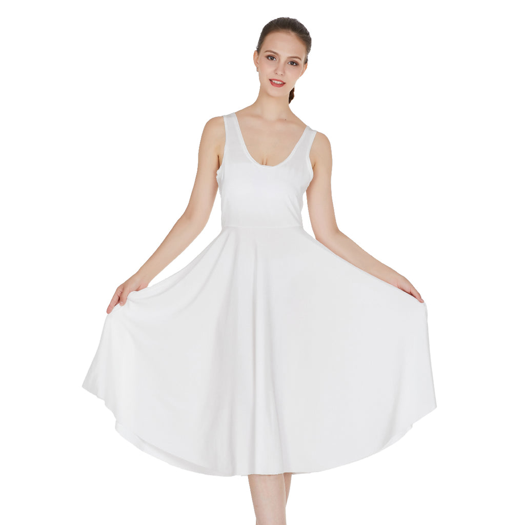 Women's 3D Digital Print A-Line Midi Dress - Sleeveless Slim Fit Summer Flare Sundress