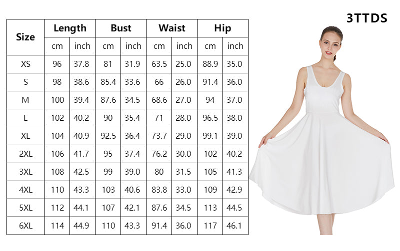 Women's 3D Digital Print A-Line Midi Dress - Sleeveless Slim Fit Summer Flare Sundress