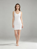Women's White Sleeveless Bodycon Mini Dress